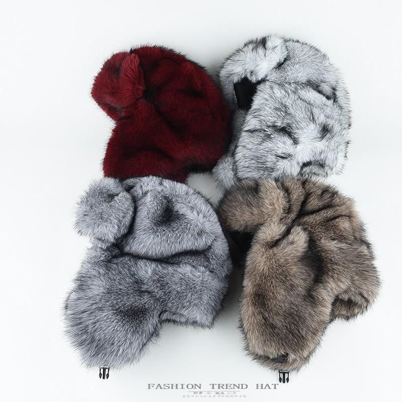 Cappello da trapper in finta pelliccia Uomo Donna Invernale Caldo Protezione orecchie Cappello Spesso Pelo Lungo Moda Outdoor Berretto