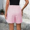 Women's Fashion Striped Casual Drawstring Elastic Pants Shorts