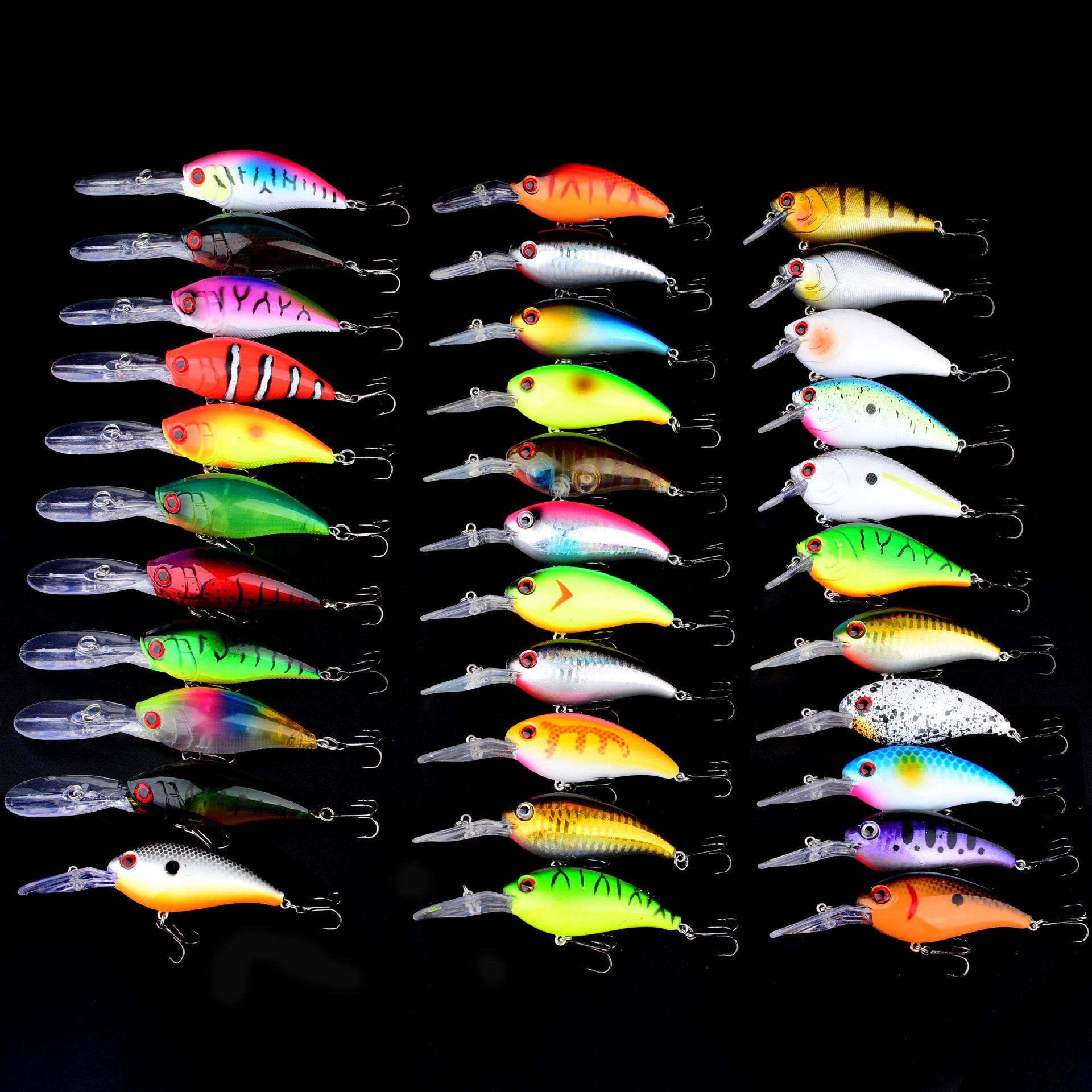 33-Piece Fat Man Lure Set: Mixed Hard Plastic Baits for Asp & Bass