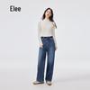 Ailaiyi Women's Warm High-Waist Straight-Leg Denim Down Pants