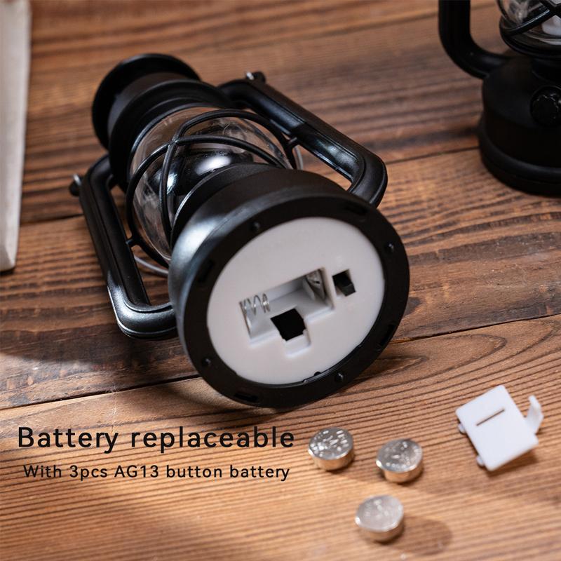 6cm Mini Led Retro Glowing Pony Lantern Simulation Cande Light Night Light Dollhouse Miniature Kerosen Lamp Home Decor Toy