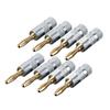4pcs Banana Connector 4mm Speaker Banana Plugs 24K Copper Gold Plated 4mm Banana Jack Match with 4mm Binding Post