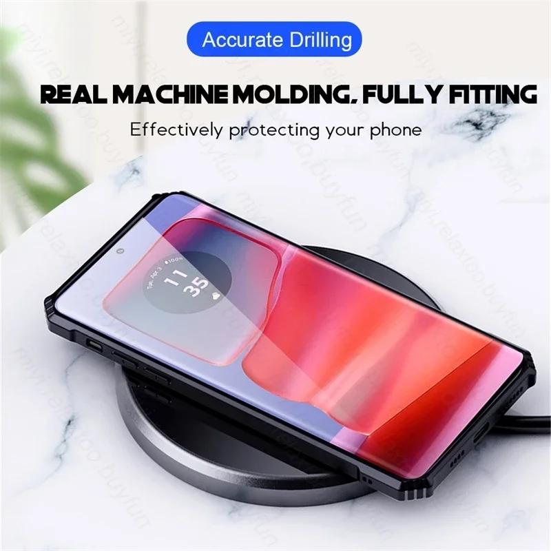 Metal For MagSafe Magnetic Car Holder Case For Moto Edge 60/50 Fusion Pro Ultra NEO Airbags Shockproof PC + TPU Protection Cover