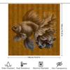 Gold Fish Shower Curtain Bathroom Decor, Luxurious Vintage Style Wall Hanging For Home Decoration, Orange Color