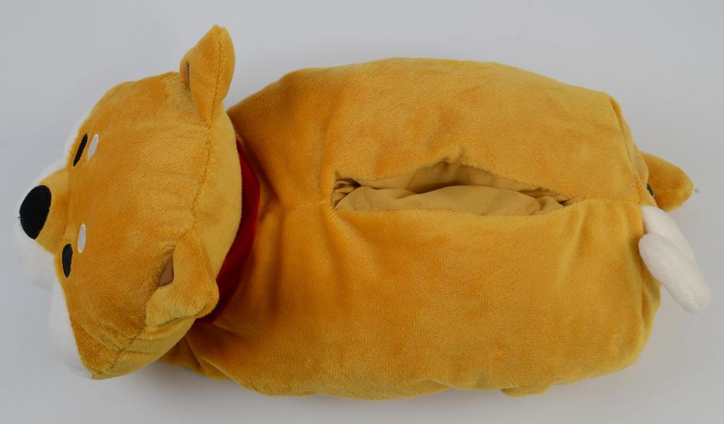 Friends Hill Fluffy Shibata Tissue Box Cover, Beige, CW-732-97