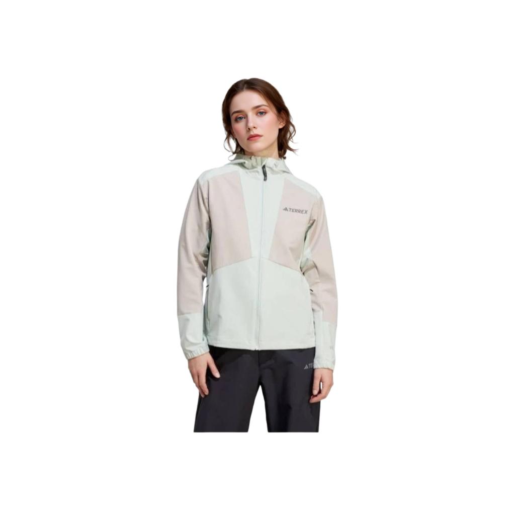 Adidas FW24 SP Series MT W Windrdy Hooded Fashion Versatile Long Sleeve Jacket Women Jacket Linen-Green Light-Brown JI5936