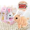 Robot rabbit, a robot that mimics a rabbit, a rabbit robot for children, capable of walking, barking and wagging its tail, is a birthday gift.