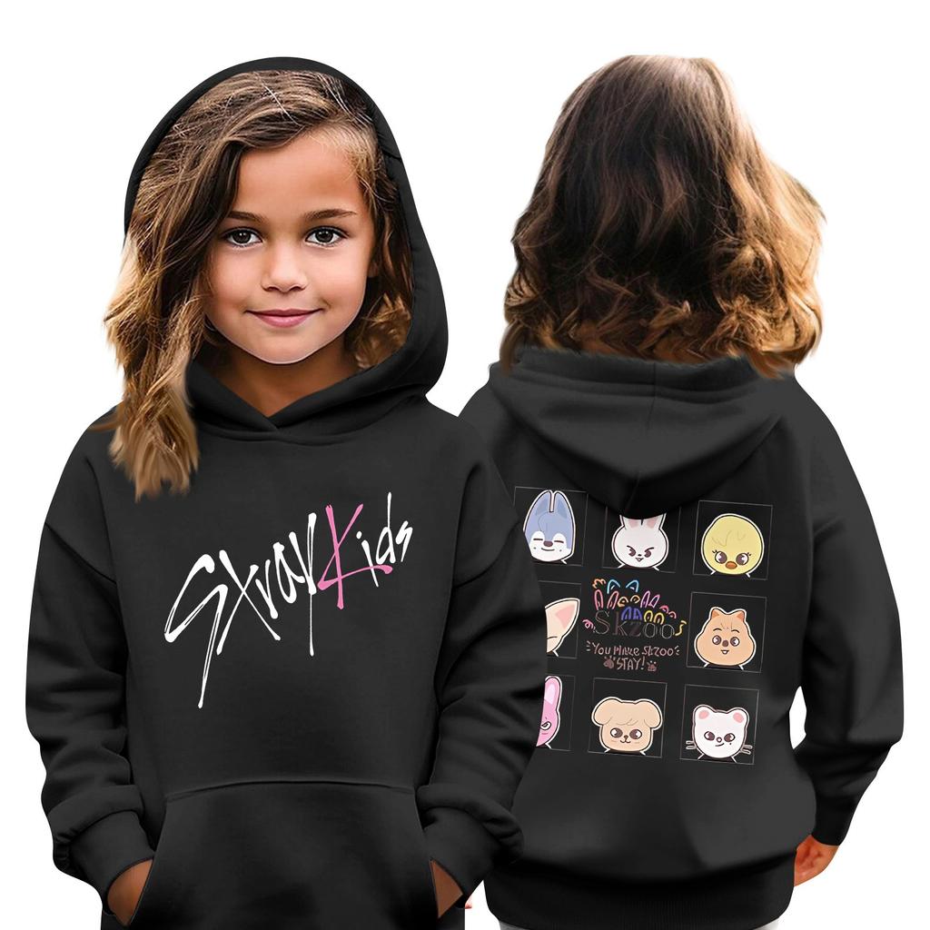 Children's Hoodie Boys And Girls Fashion Printed Long-sleeved Hooded Pocket Hoodie