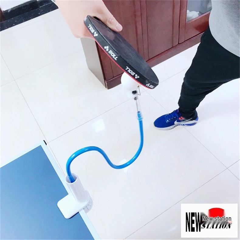 Table Tennis Training Machine with Large Clamp and Blue Rod for Technique Enhancement