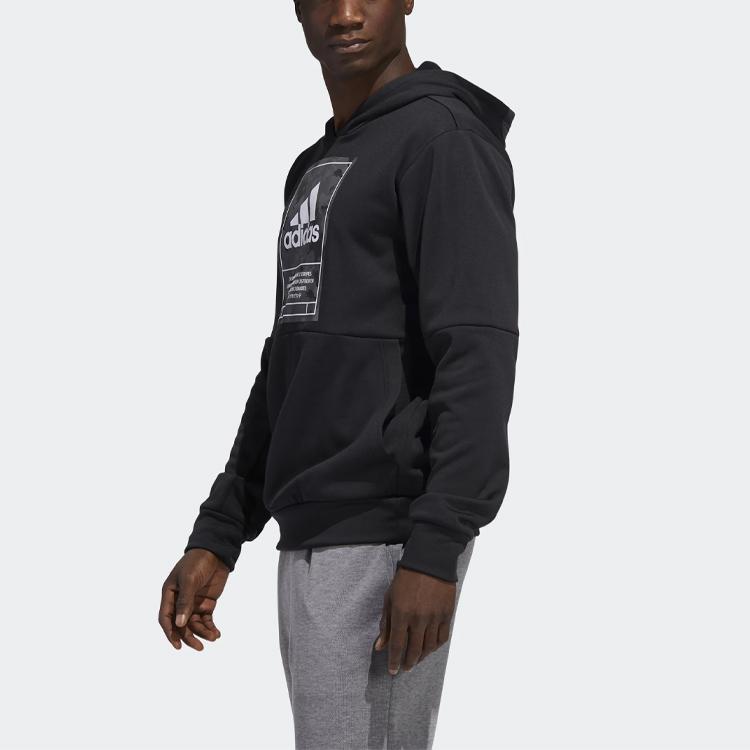 Adidas Sweatshirts Men's Black Hooded Moderate Regular GE5519