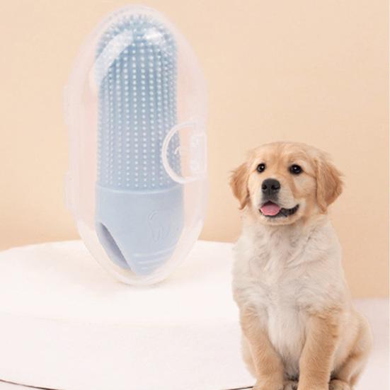 Finger Pet Toothbrush Silicone Finger Cover Dog Toothbrush Soft Bristles Safe Pet Dental Brush for Medium Large Dogs Cats Teeth Cleaning