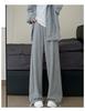 Women's 2024 Winter Fleece-Lined American Style Sweatpants - Slimming Loose Fit, Straight & Wide Leg Joggers