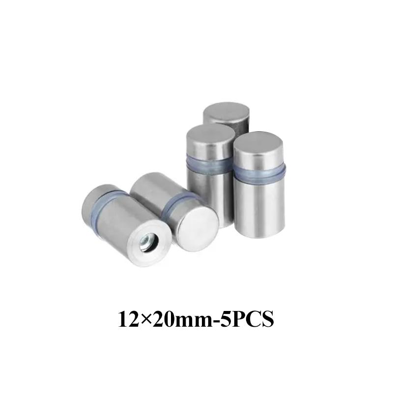

Acrylic Sign Standoffs (12/16/19mm)-Stainless Steel Glass Fasteners with Pin Nails for Billboard & Advertisement Fixing Hardware 10 PCS