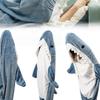 Cozy Adult Shark Blanket Hoodie - Super Soft Flannel Wearable Sleeping Bag