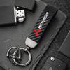 Calfskin Car Keychain Zinc Alloy Auto Keyring Accessories For Mitsubishi Lancer Ralliart ASX Mirage Pajero Xpander Attrage L200 EQ1