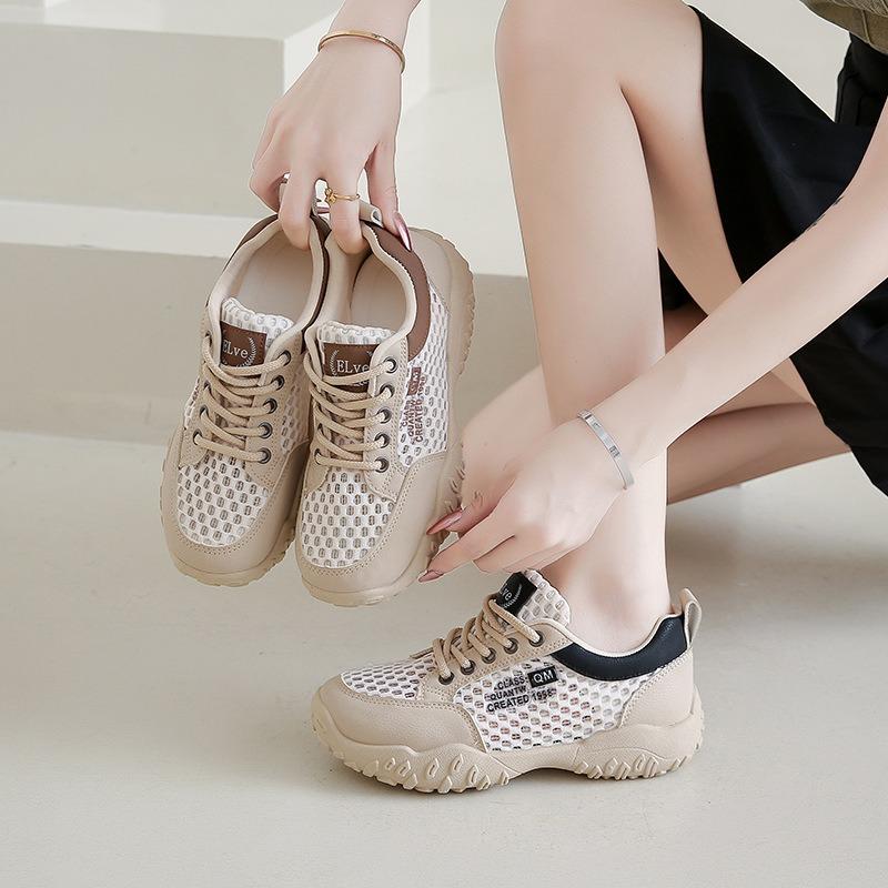 New dad shoes women's summer student sports thick sole heightening casual mesh breathable -