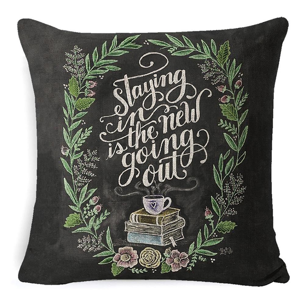 

Подушка для автомобиля с черными буквами, Роскошная прикроватная подушка, Домашнее украшение, Прикроватная большая подушка-спинка 45 * 45 (including pillow core)