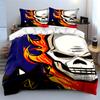 Skull with Fiery Flames. Bedding Sets Duvet Cover Sets Duvet Covers Pillowcases(1*Duvet Cover 2*Pillowcases Without Duvet Insert)