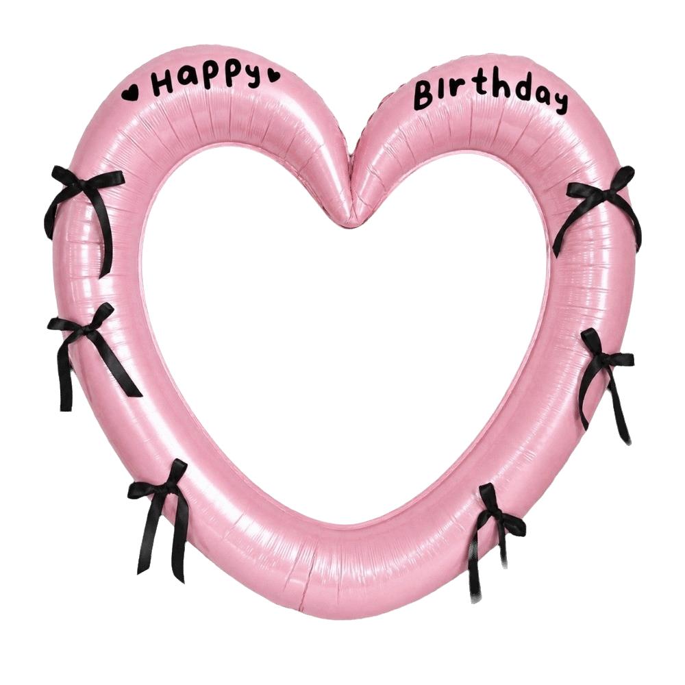 Reusable Photo Frame Balloon Metallic Love Balloon Cute Design Giant Heart Balloon Birthday Party