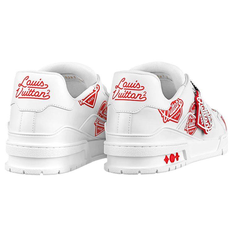 Louis Vuitton X Nigo Trainers 'White With Red Logo Hearts' 1A9JAD