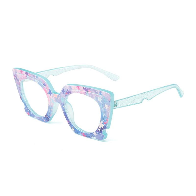 

Nice Stylish Luxury Styled Cat Eye Patchwork Color Frame Photochromic Anti Blue Ray Computer Women Reading Glasses Degrees 0+6 0