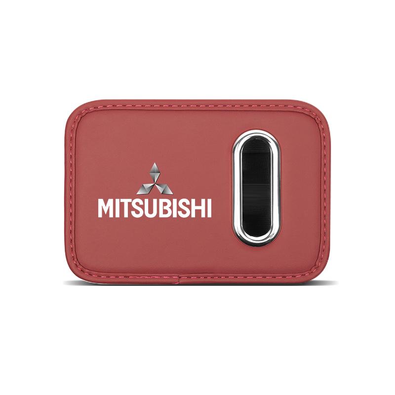 Soporte para Caja de Pañuelos de Coche Cuero Lateral de Puerta de Coche Reposabrazos Estuche para Servilletas Bolsa para Asiento Trasero Para Mitsubishi Eclipse Lancer Outlander Pajero I200