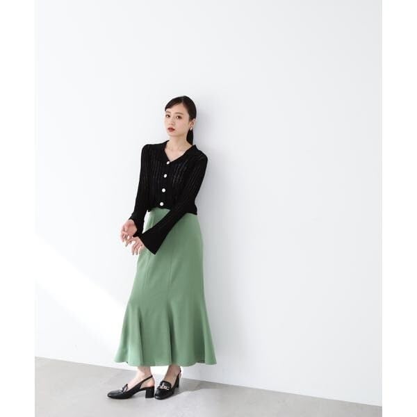 [JILL by JILL STUART] [Pre-order: Scheduled to arrive late March - early April] Mesh Collared Cardigan Top