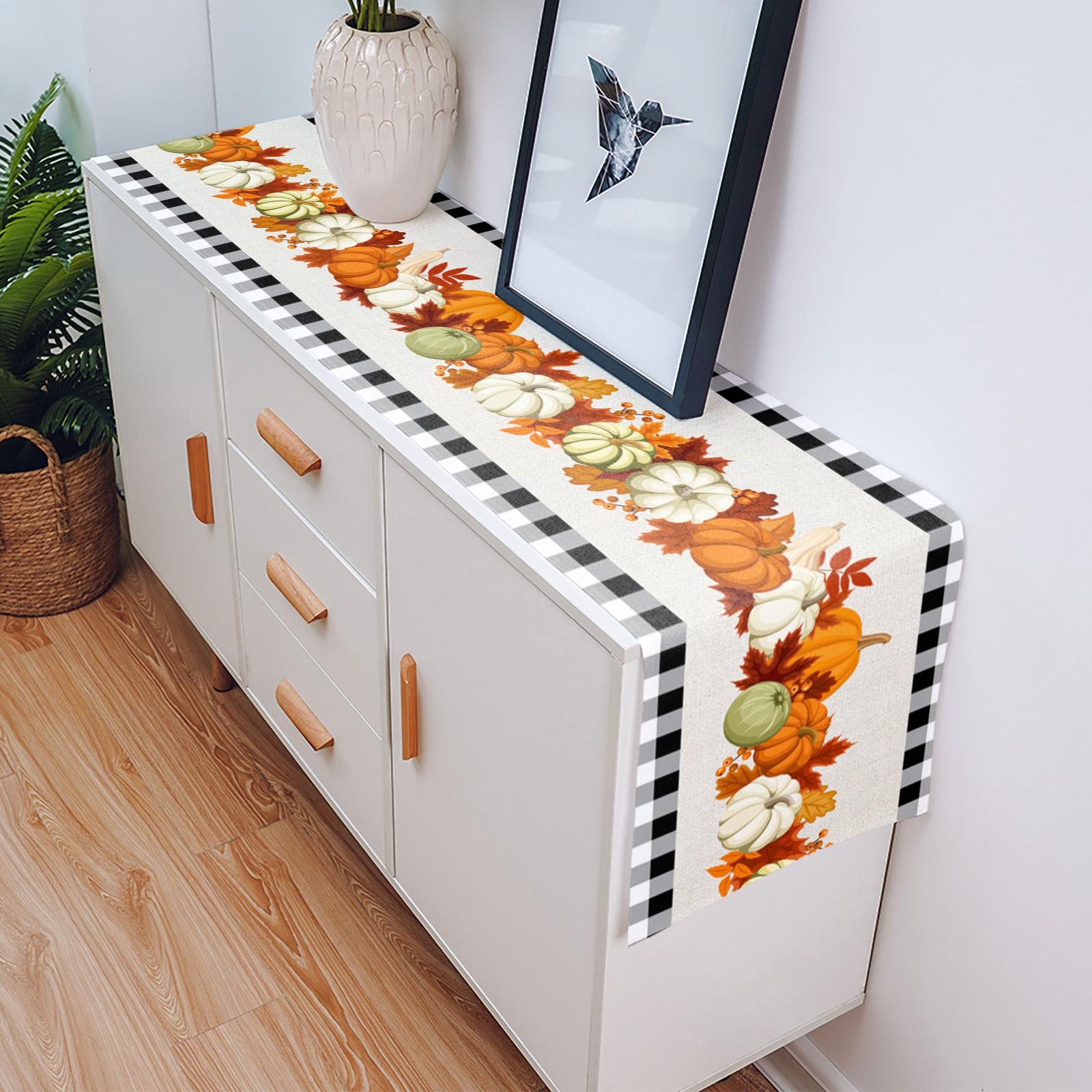 

Добро пожаловать осень День благодарения тыква скатерти домашняя кухня декор для кафе праздничная свадебная вечеринка аксессуары для стола настольные флажки 150x33cm