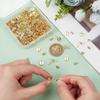 UNICRAFTALE 100pcs 18K Gold Plated Blanks Stud Earring 6mm Round Cabochon Earring Bezels Trays Post Stainless Steel Earring Studs Stud Findings with