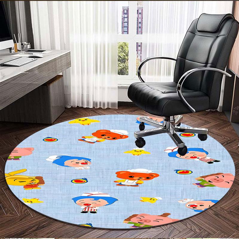 Plim Plim Print Round Rug, Washable Floor Carpet, For Entryway Dorm Laundry Room Office Study, Home Decor Birthday Christmas Gift