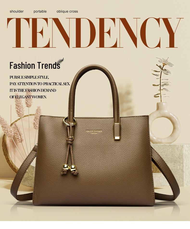 2025 Autumn/Winter Large Capacity Retro Women's Briefcase and Crossbody Tote Bag