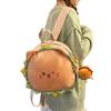 Schoolbag cute hamburger shape backpack female cartoon light travel backpack children college students class commuter schoolbag