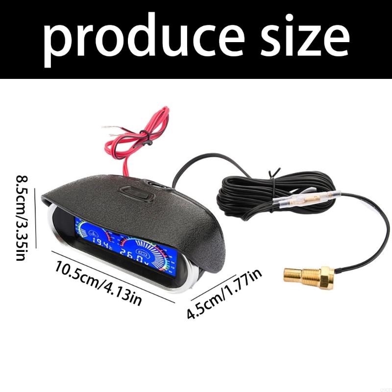 Q9QD 12V 24V High Definition Digital Gauge For Monitoring Water Temp And In Vehicles Featuring Low Power Consumption