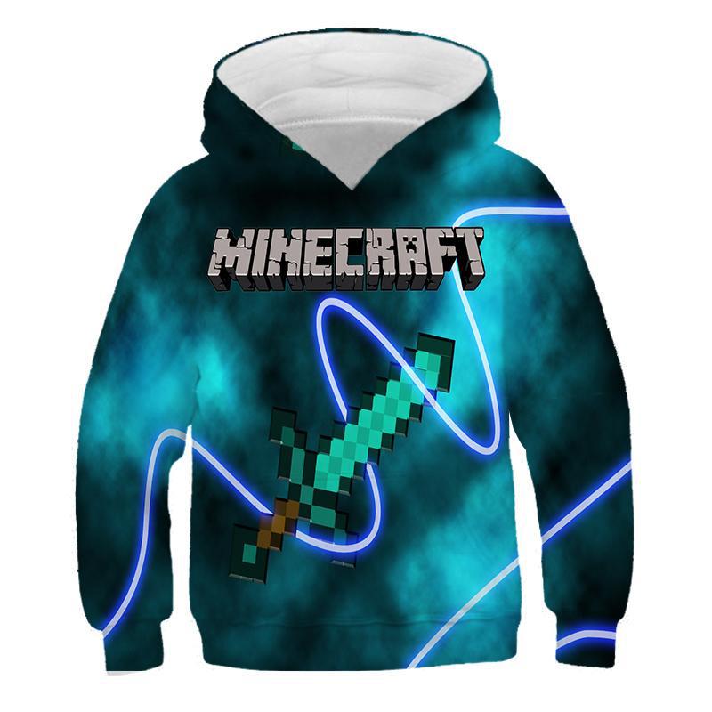 3d Printed Minecraft Hoodie boys girls Children s Cartoon Hoodie Pullover Long Sleeve Children s Cartoon Street Cool tops 100
