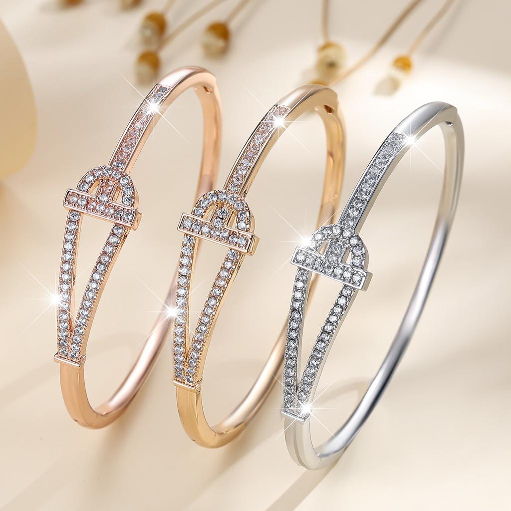 Modisches High-End-Nischen-Design Zirkonia Mikro-Pavé Elegantes und Vielseitiges Armband für den Alltag