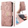 Floral Leather Wallet Case for Motorola Moto E15/G05/G15/G75/G85...Vintage All-in-One Card Holder w/Stand, Magnetic Closure & Wrist Strap