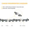 1/4 Chainsaw Chain 4Inch Mini Steel Chainsaw Chains Electric Chainsaws Accessory Chains Replacement Mini Electric Chainsaw