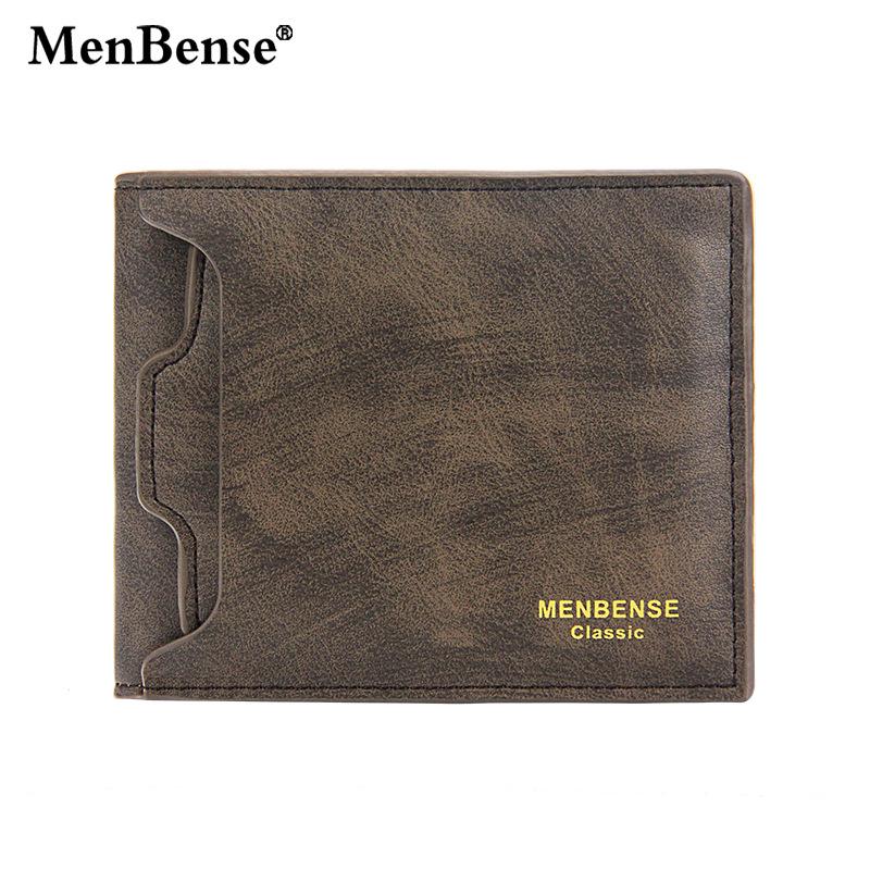 Classic Men's Wallets Vintage Genuine PU Leather Wallet RFID Anti Theft Short Fold Business Card Holder Purse Wallet Man