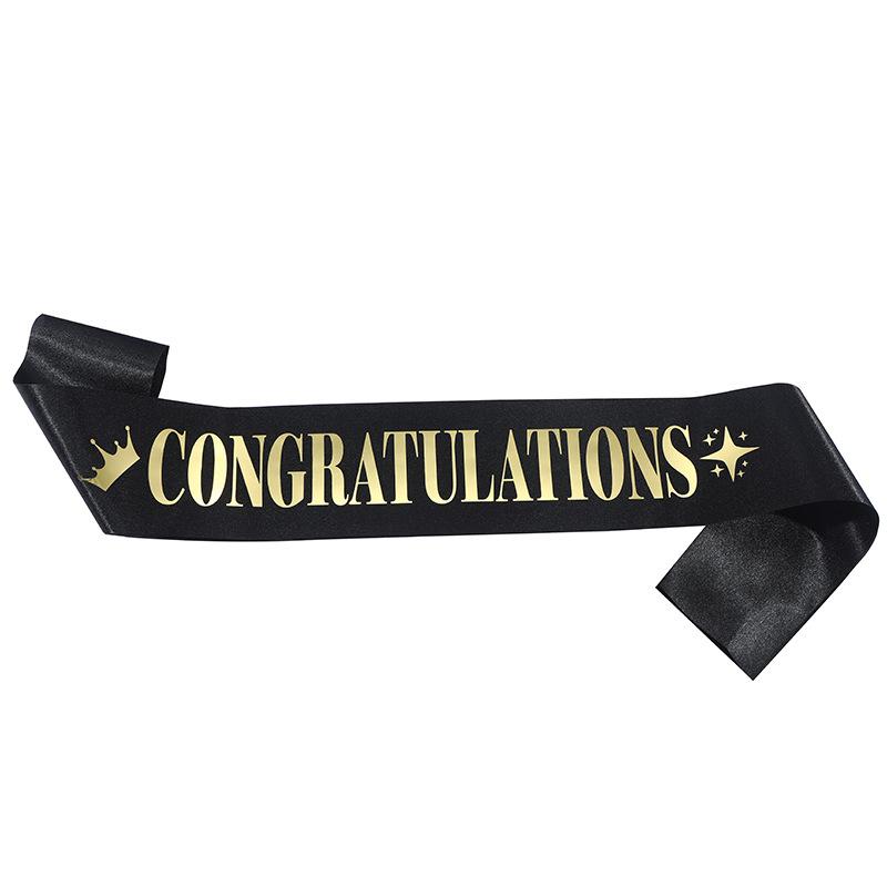 2026 Congratulations CONGRATULATIONS Graduation Shoulder Strap Etiquette Strap, Party Belt Ribbon