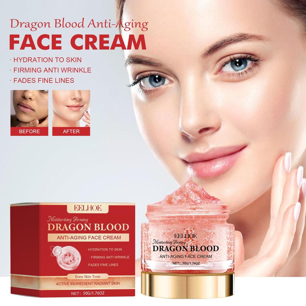 EELHOE Dragon Blood Moisturizing Cream Lightens Fine Lines and Delicate Pores, Moisturizes, Moisturizes, Brightens Skin Tone and Tightens Skin