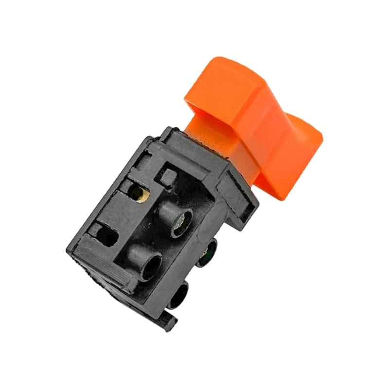 Long Cap Power Tool Control Replacement Part, Black Orange Press Component, Plastic Housing, 2 Pack Spare for Drill Service Work and Storage