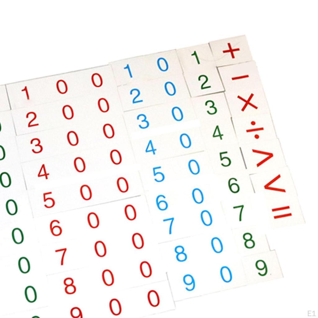 Montessori Number Cards Math Counting Addition Teaching Aids Multiplication Mathematics Toy