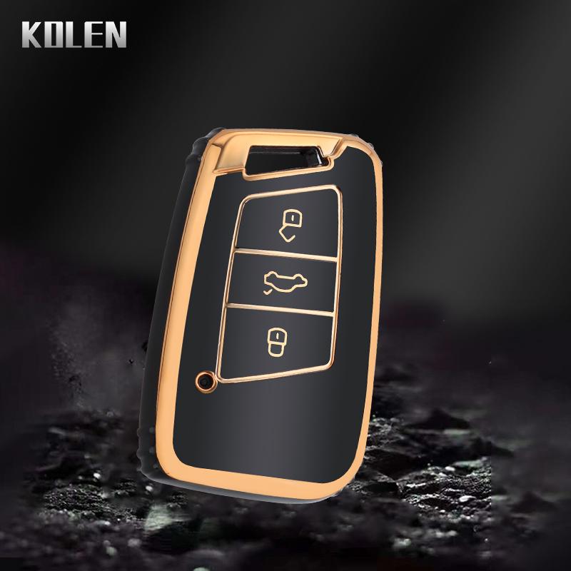 Tpu Car Remote Key Cover Case Shell Fob For Vw Volkseagen Passat B8 Magotan Golf For Skoda Superb A7 Kodiaq Seat Car Accessories