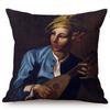 Famous Character Portrait Vintage Oil Painting Art Sofa Pillow Case Cotton Linen Luxury Gallery Chair Decorative Cushion Cover