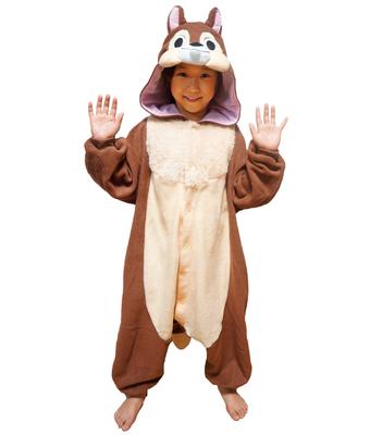 SAZAC Charakter Fleece Kigurumi Disney Chip für Kinder, 110cm