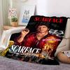 Scarface Classic Movie Print Flannel Blanket Soft Warm Throw For Sofa Bedroom Game Room Living Room Home Bedding Decor Gift