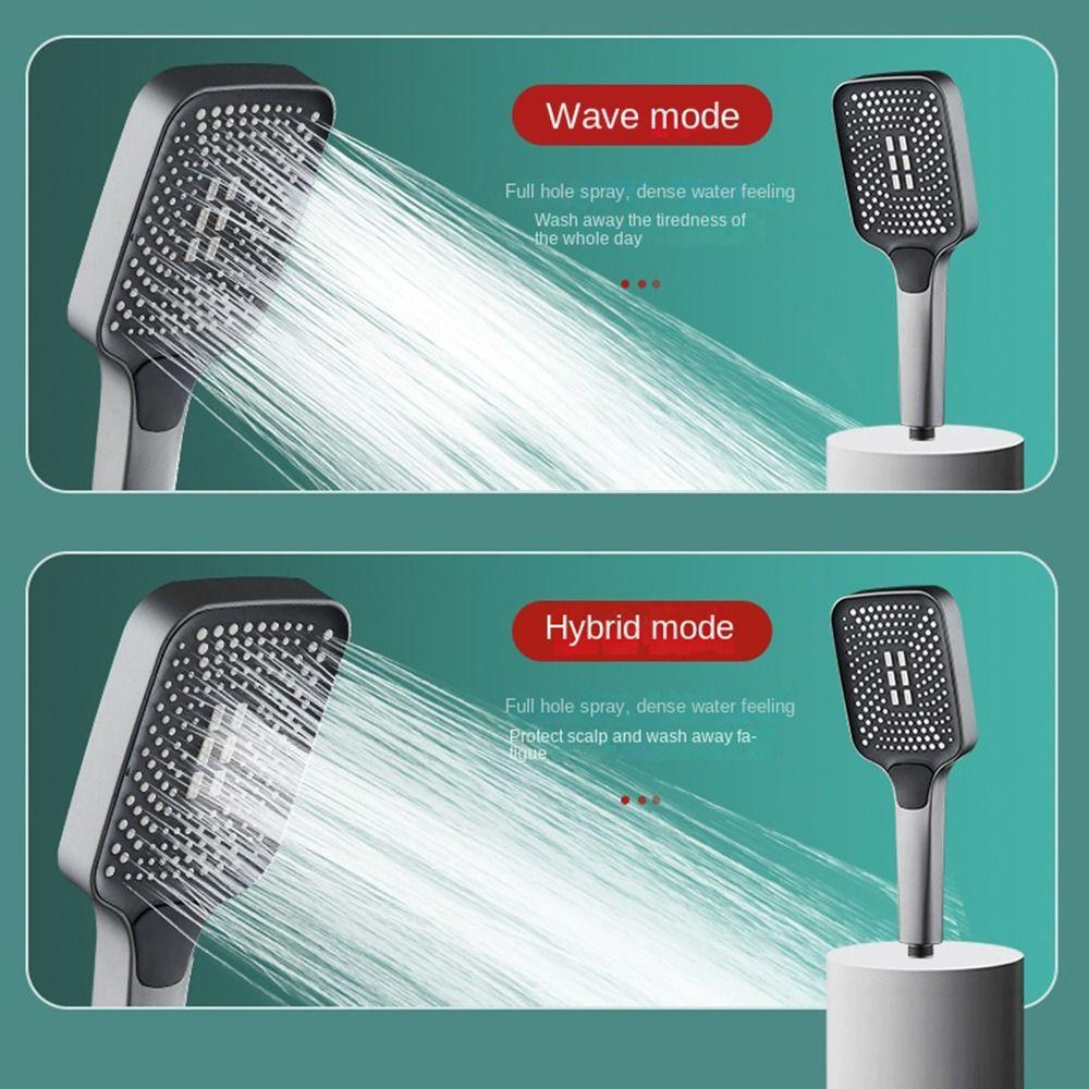 4 Mode Adjustable Bath Rainfall Shower Head Water-saving Sprinkler Bathroom Booster Shower Sprayer