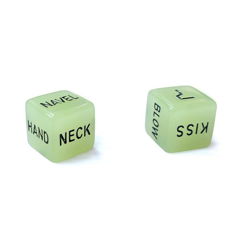Erotic Luminous Flirting Dice Set - Adult Pose Dice for Couples