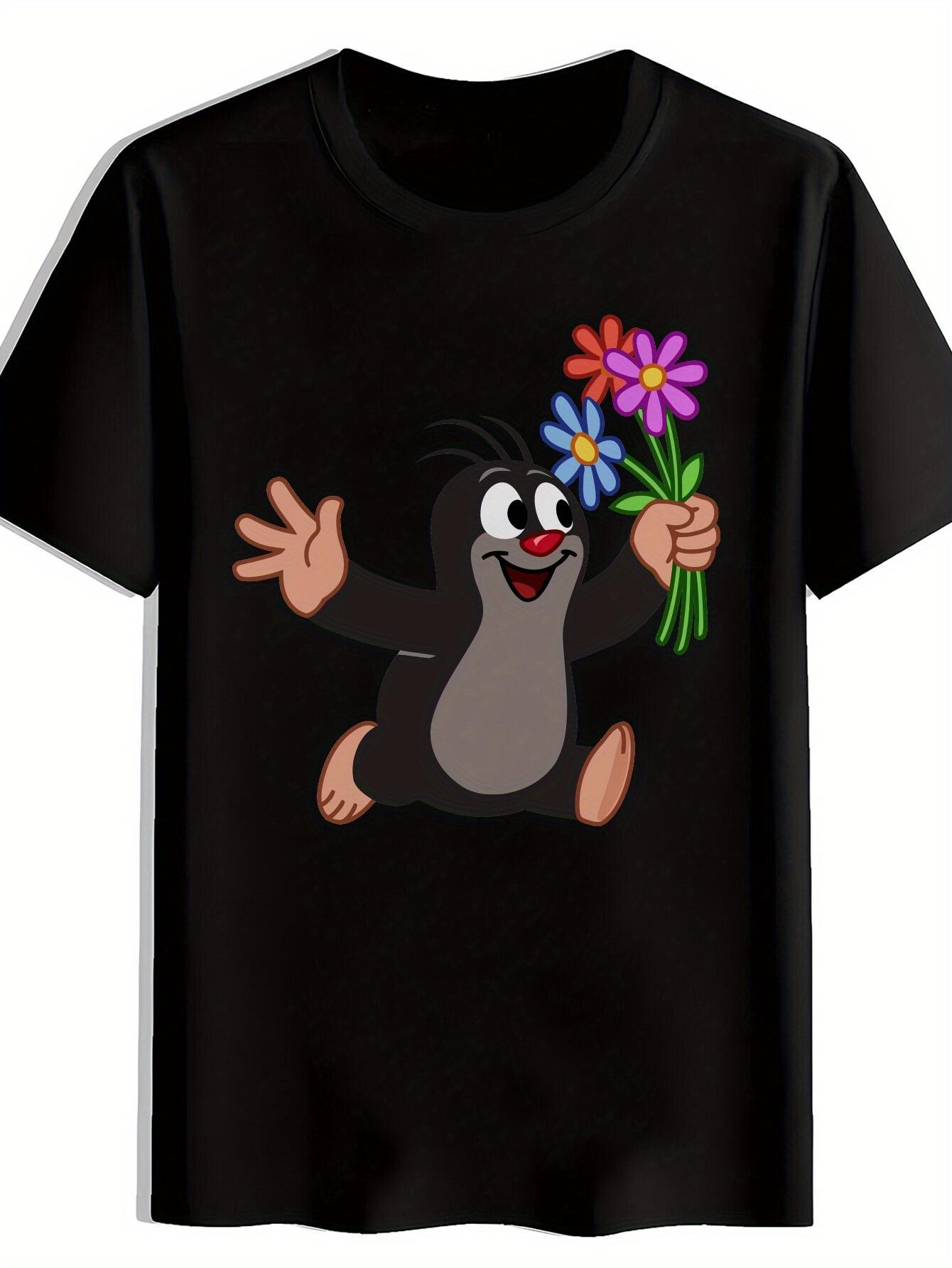 T-shirt A Short-sleeve Featuring a Print of Elements from the Film Adaptation of The Tale of the Mole L