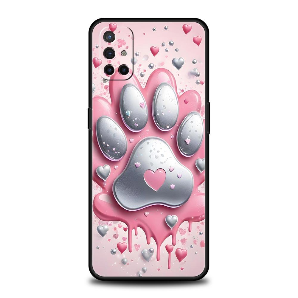 Phone Case For Oneplus 13R 13 12 10T 11 R10 Nord N100 N200 N10 9 9R CE 2 3 Z Pro Lite 5G Soft TPU Cover Og Paw Print Aesthetics